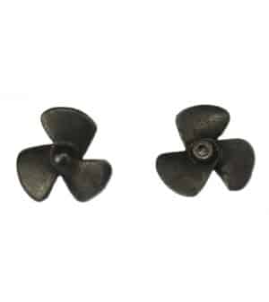 Screw with 3 Blades in Metal 24 mm (2 Units) for Ship Modelling