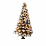 Iluminated Christmas Tree snowy, with 20 LEDs, 8 cm high