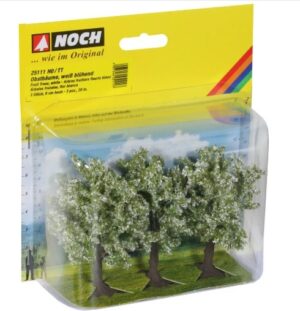 Fruit Trees white blossom, 3 pieces, 8 cm high