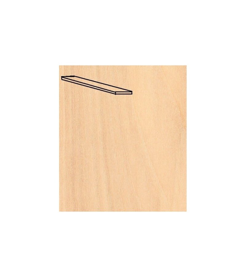 91068 BASSWOOD VENEERS 0,6x8x1000mm PACK 20 PCS