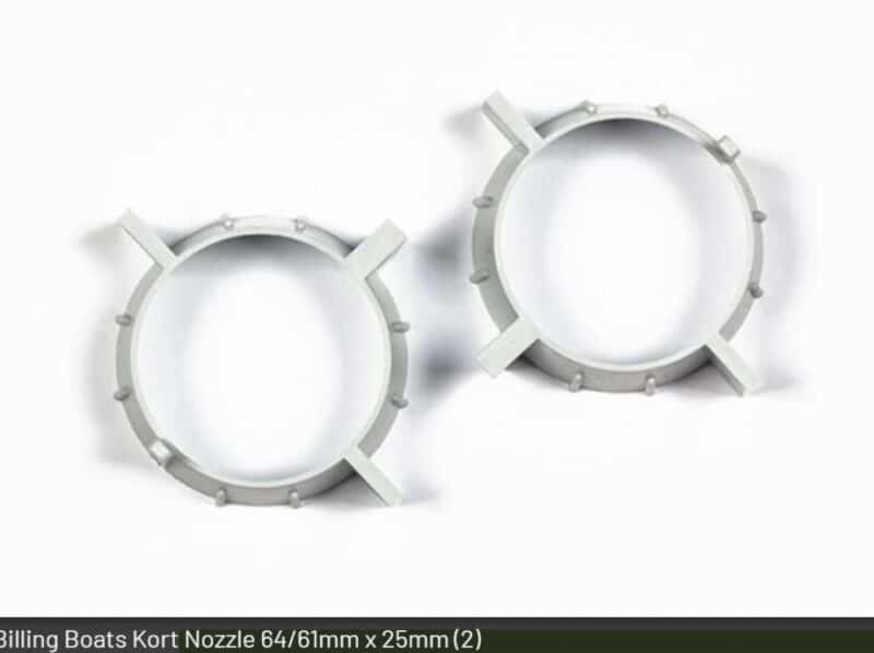 Billing Boats Short Nozzle 64/61mm x 25mm (2)