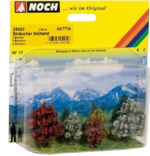 Bushes in blossom, 5 pieces, 3 - 4 cm high