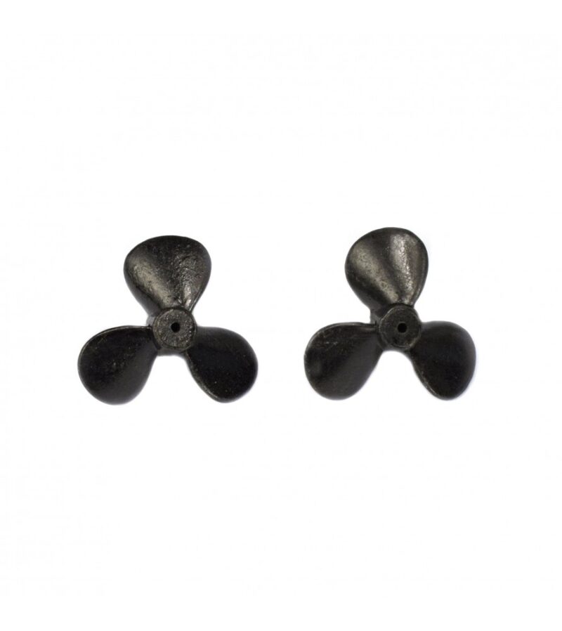Screw with 3 Blades in Metal 28 mm (2 Units) for Ship Modelling