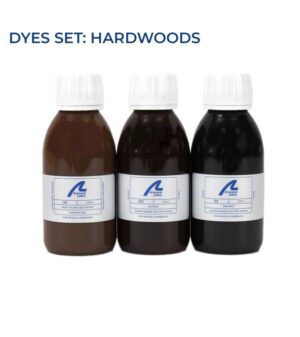 HARD WOODS COLOURS SET: SAPELE DYE + WALNUT DYE + OAK COLOUR VARNISH