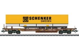 Gauge HO- Article no 47438 Schenker Sweden Deep-Well Flat Car
