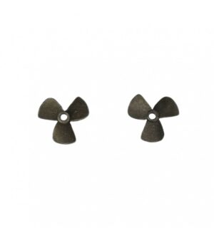 Screw with 3 Blades in Metal 16 mm (2 Units) for Ship Modelling