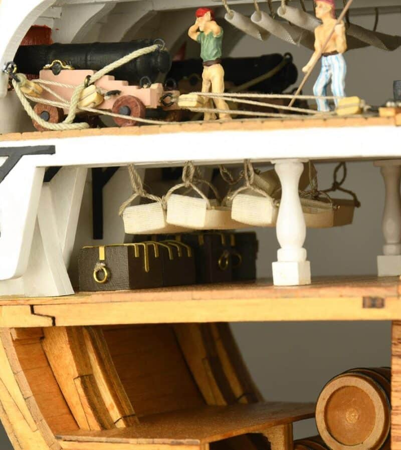 New Cross-Section of HMS Victory. 1:72 Wooden Model Ship Kit - Bilde 5