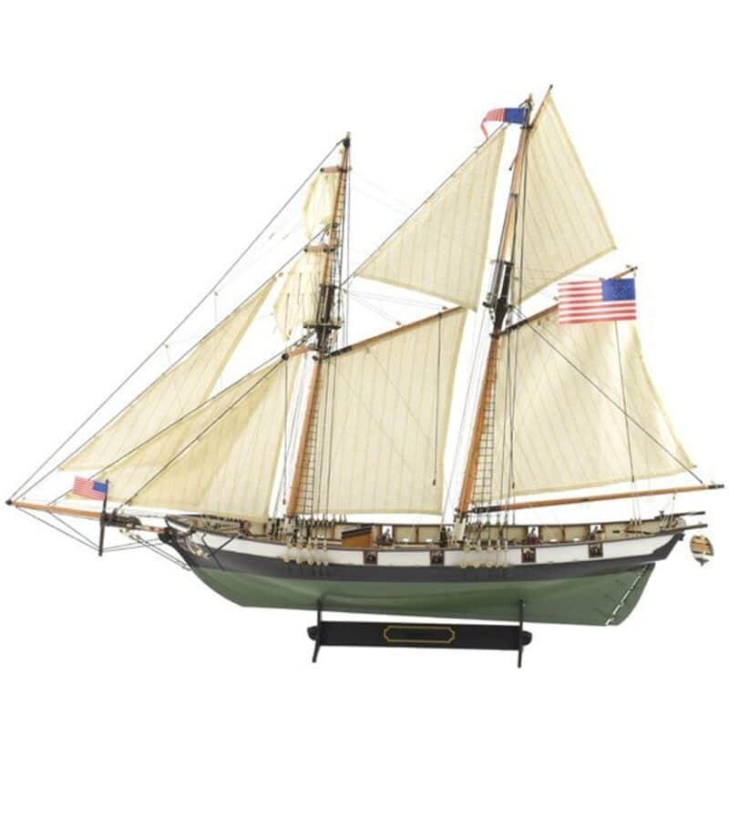 1:60. American Schooner Harvey Wooden Model Ship Kit - Bilde 4