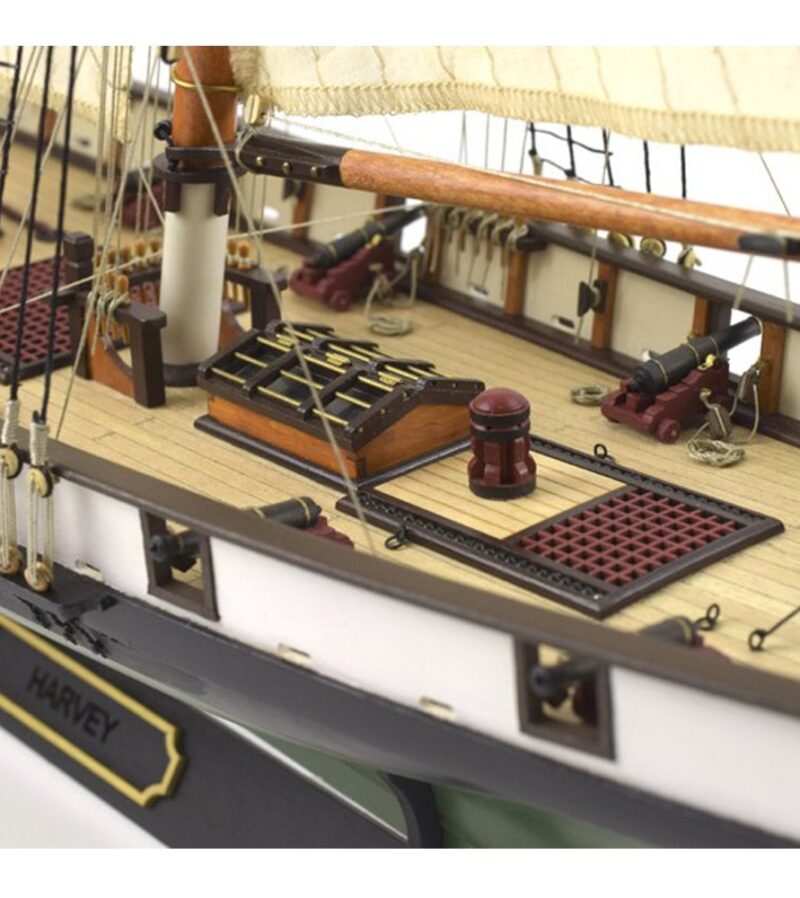 1:60. American Schooner Harvey Wooden Model Ship Kit - Bilde 6