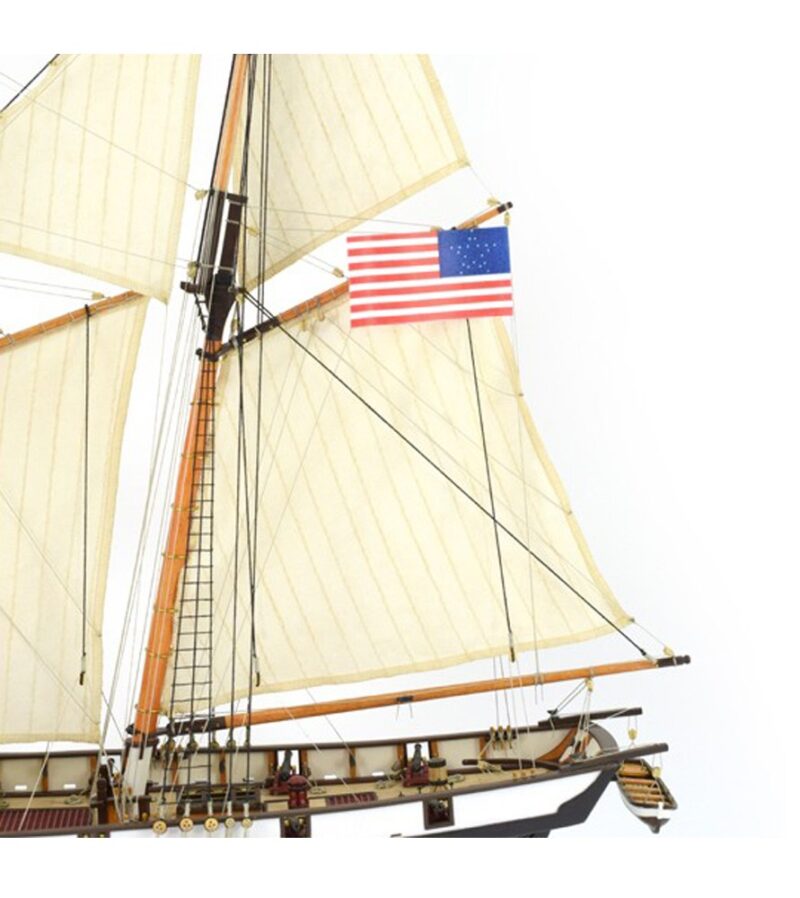 1:60. American Schooner Harvey Wooden Model Ship Kit - Bilde 14