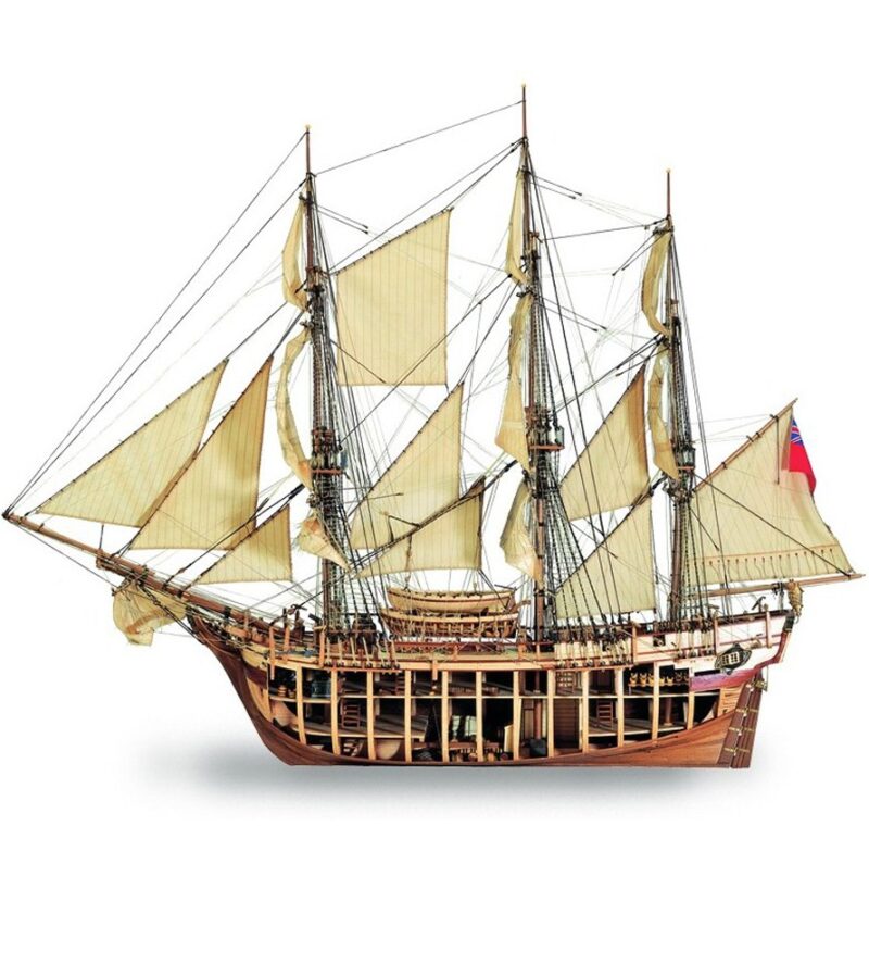 1:48 Frigate HMS Bounty, Wooden Model Ship Kit - Bilde 3