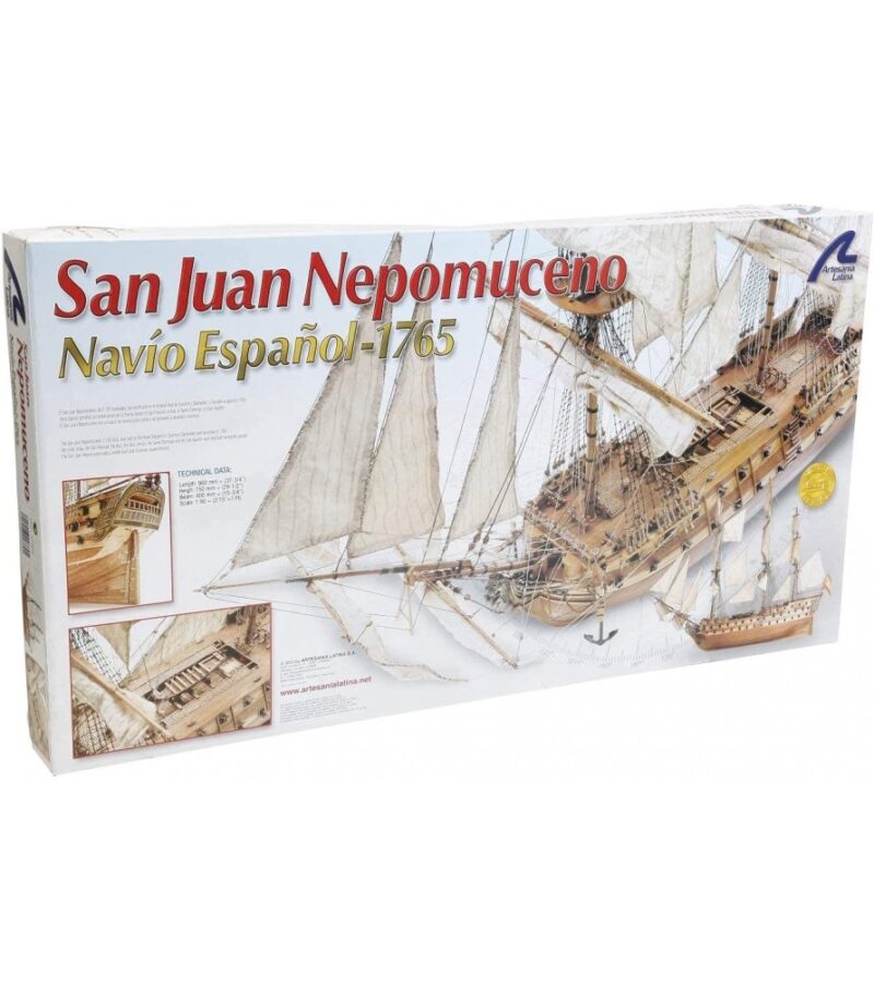 1:90 Vessel in Line San Juan Nepomuceno, Wooden Model Ship Kit - Bilde 6