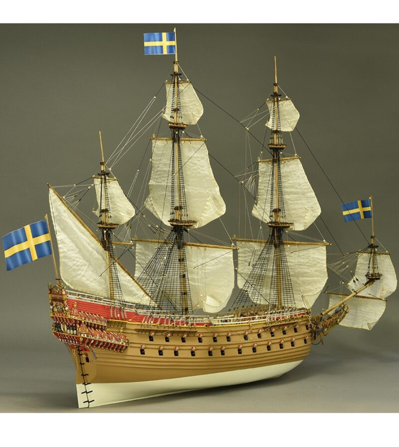 1:65 Swedish Warship Vasa, Wooden Model Ship Kit - Bilde 16