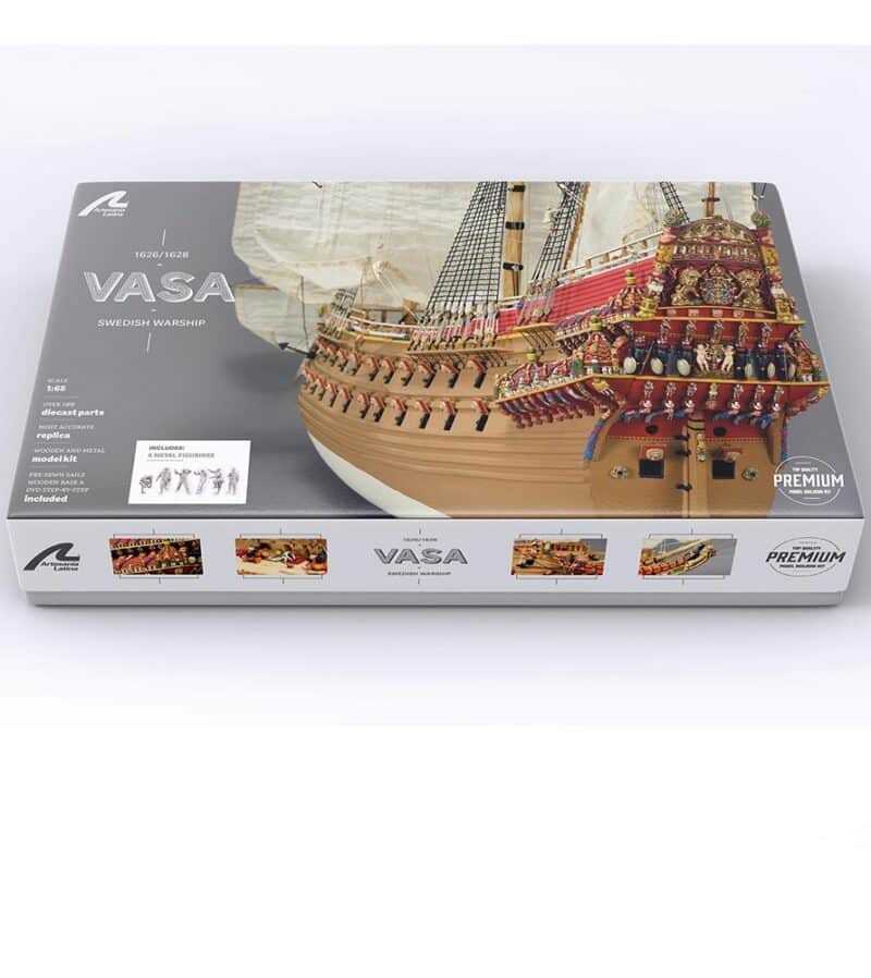 1:65 Swedish Warship Vasa, Wooden Model Ship Kit - Bilde 17